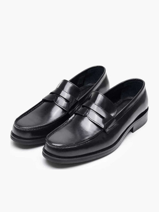 Δερμάτινα Ανδρικά Loafers σε Μαύρο Χρώμα