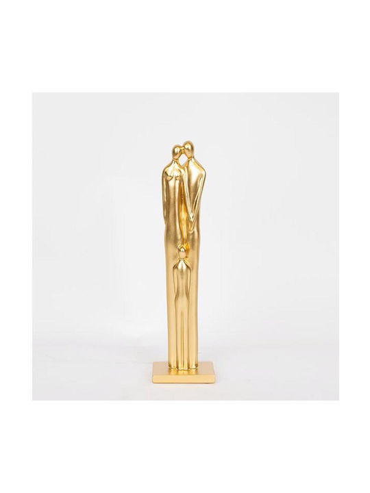 Estheti Home Tabletop Decorative Couple Figures Resin Gold 7.5x5.2x28cm 752-27129