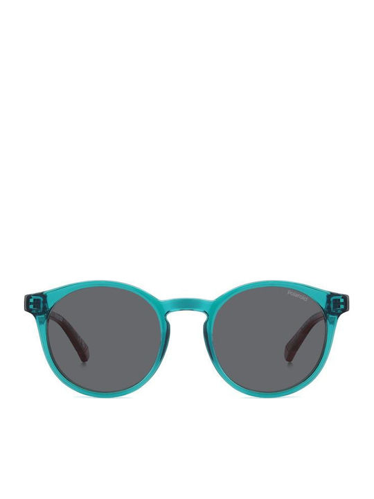 Polaroid Round Kids Sunglasses with Polarized Green Lenses