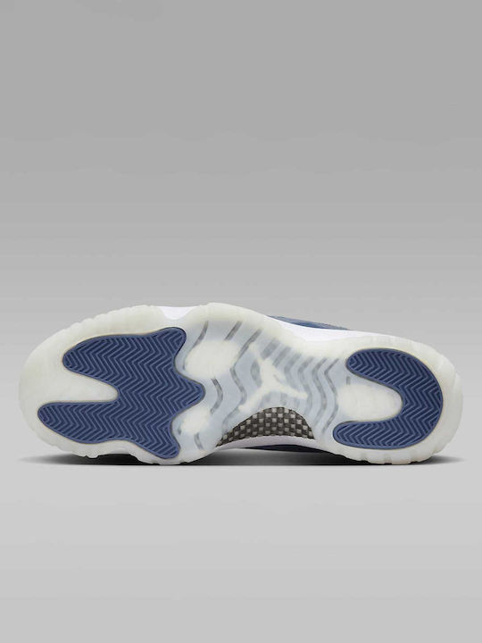 Air  11 Retro Low Herren Sneakers White / Midnight Navy / Diffused Blue / Football Grey