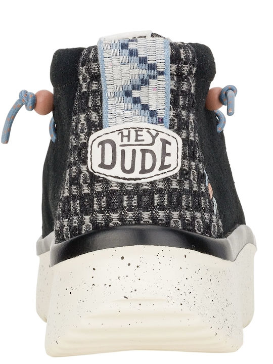 Wendy Peak Hi Suede Suede Γυναικεία Μποτάκια με Πλατφόρμα Μαύρα