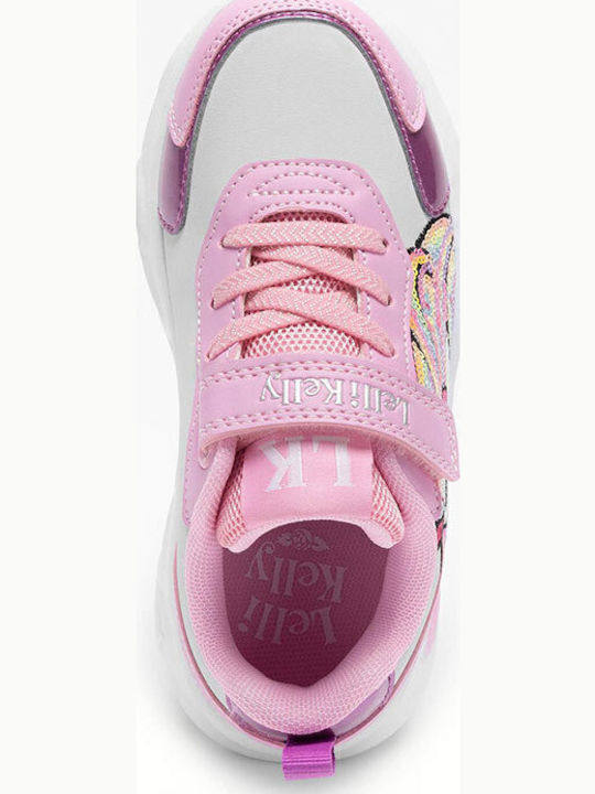 Christina Rosa Fantasia Pink Sneakers Kids Sneakers with Scratch & Lights Pink