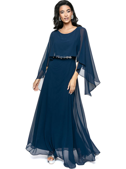 Sommer Maxi Kleid für Hochzeit / Taufe Blau