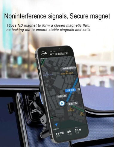 Suport Auto Magnetic Magsafe Încărcare Wireless 15W Încărcare Rapidă Standard Qi QC3.0 CWCPh-D7