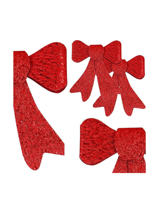 Hängender Bogen Ornament Kunststoff Rot Set 2Stück