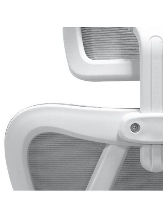HomeMarkt Mexer Office Chair With Recline And Adjustable Arms Grey White