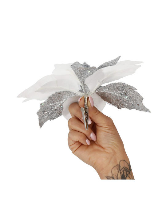 Set Weihnachtsbaumschmuck Blumen Kunststoffe Weiße 5Stücke