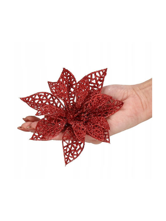 Ornament suspendat Floare Roșu 10x10buc Set 10buc