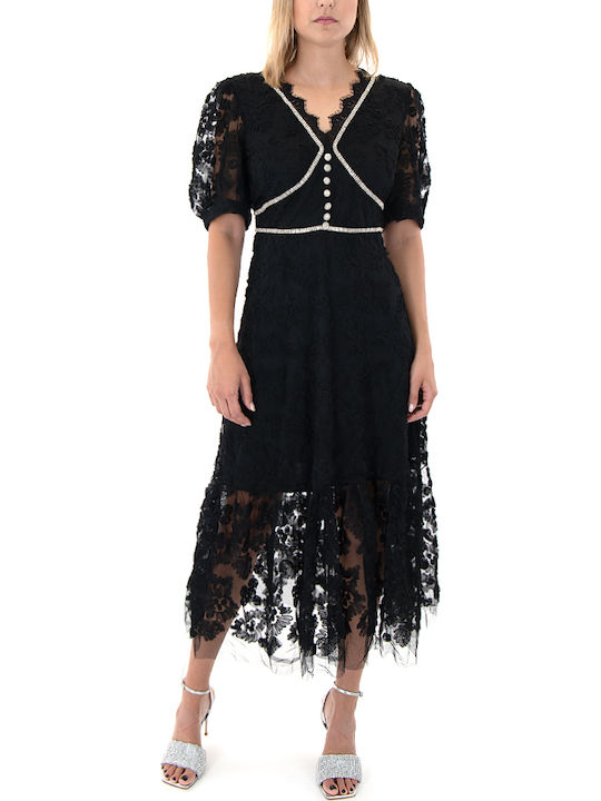 Baker's Dozen Lace Evening Dress Black