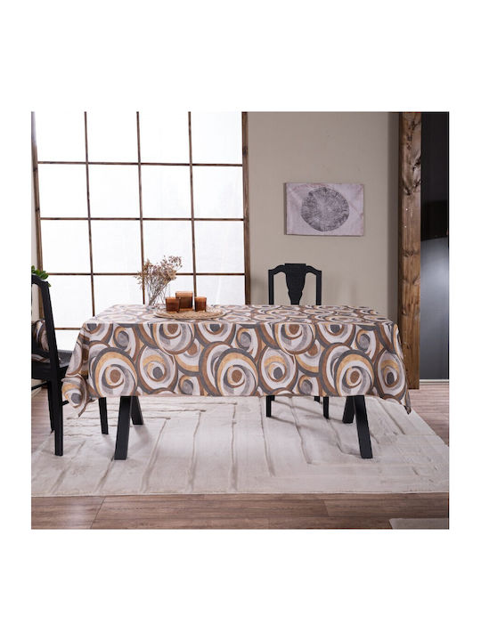 Teoran Tablecloth Merida Brown 135x135cm