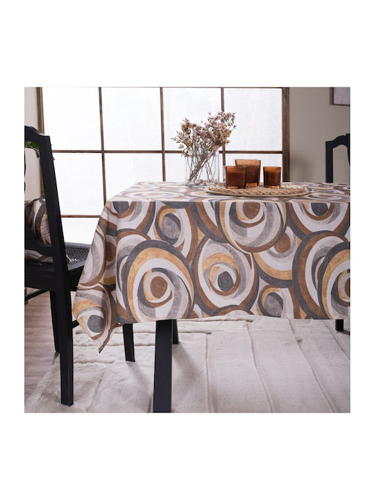 Teoran Tablecloth Merida Brown 135x135cm