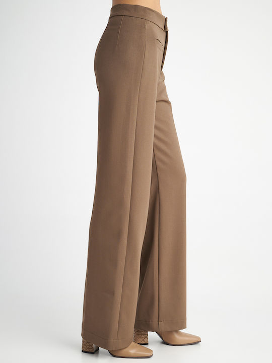 Staff Wmn Pant Typos Women's Fabric Trousers Brown