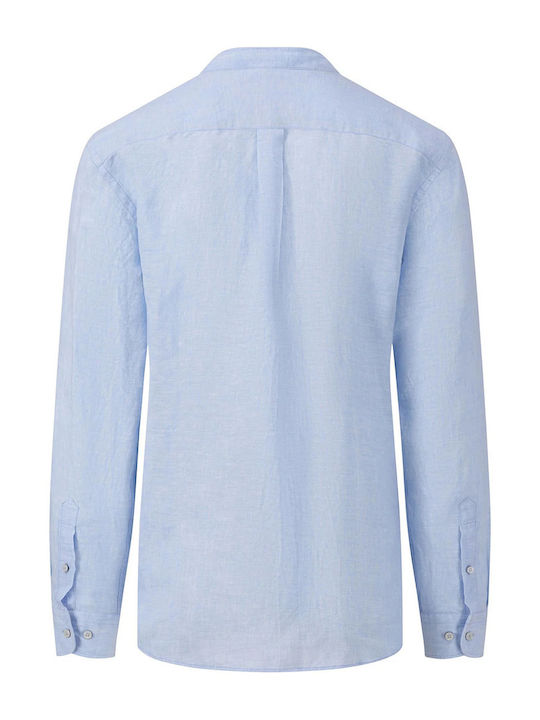 Fynch Hatton Men's Shirt Long Sleeve Linen Light Blue