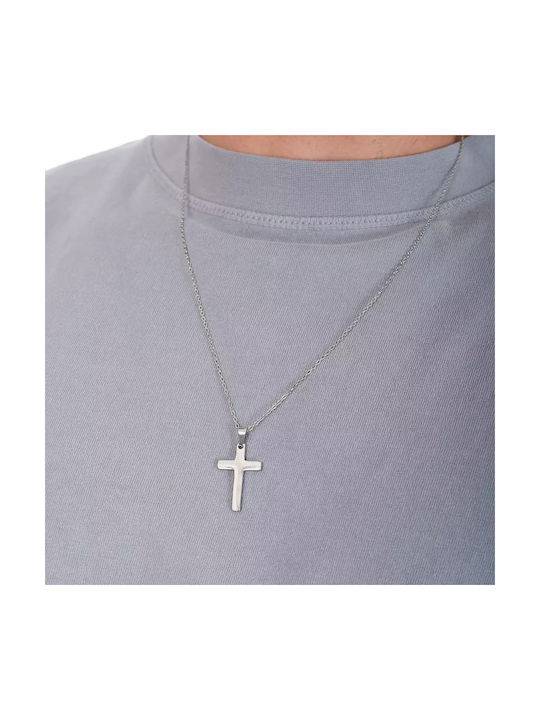 Oxzen Men's Cross from Steel with Chain