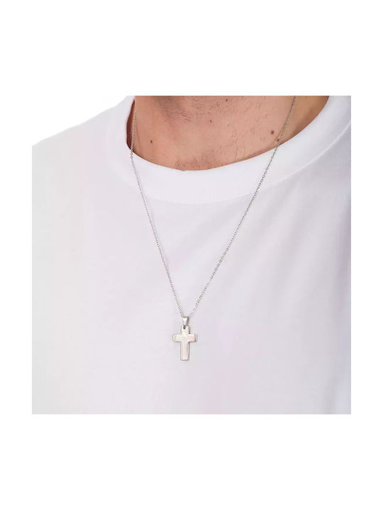 Oxzen Men's Cross from Steel with Chain