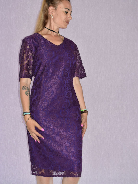 Karina Midi Dress Purple