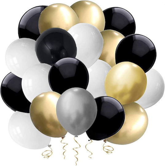 Compoziție cu 53 Baloane Aurii 40buc Black/Gold