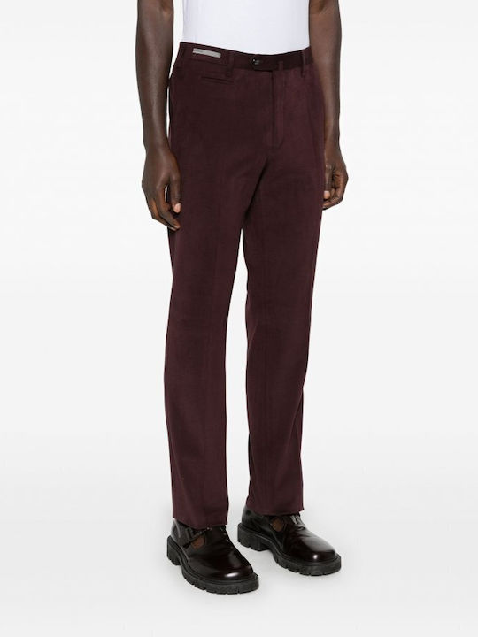 CC Collection Corneliani Men's Trousers Elastic Burgundy