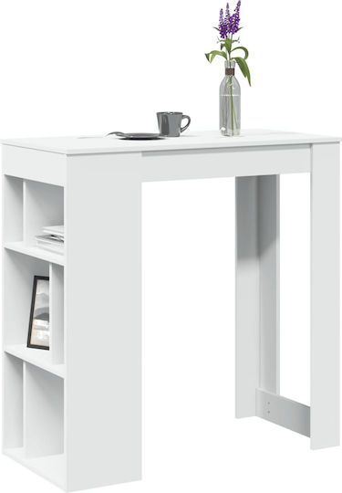Table Bar Wooden White 102x50x103.5cm