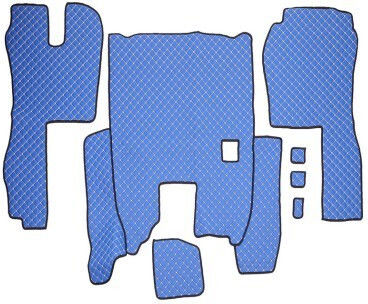 Set Covorașe Piele Ecologică pentru Camion Scania Seria R 380-420 2005-2016 Cutie Manuală Albastru