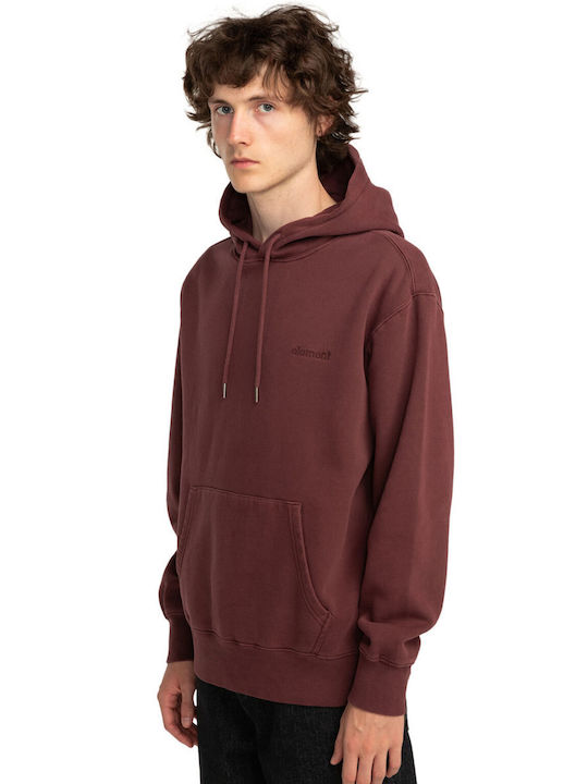 Element Herren Sweatshirt mit Kapuze und Taschen Braun