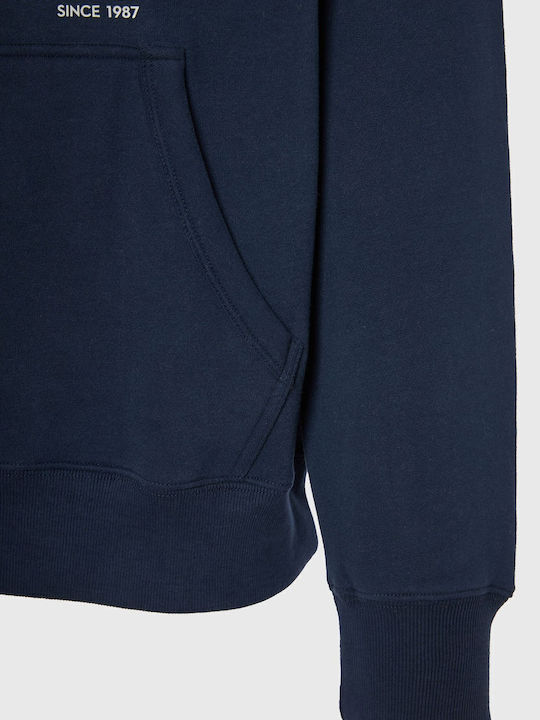 Sweatshirt with Hood Navy Blue