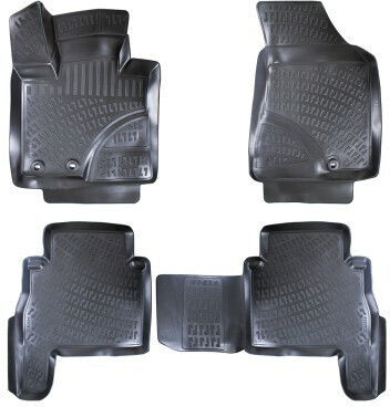 Set Covorașe Auto Tip Disc din Cauciuc Kia Sorento II 2010-2015