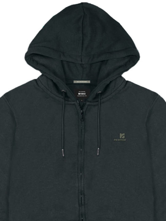 Rebase Men's Sweatshirt Jacket with Hood Forest Green