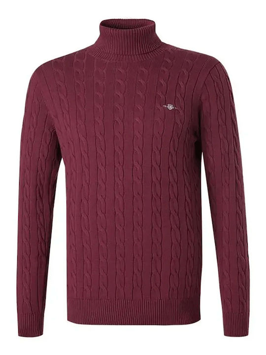 Gant Men's Long Sleeve Sweater Burgundy