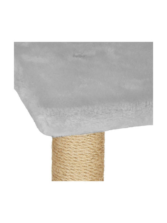 Stâlp pentru zgâriat pisici Copaci pentru pisici Gri 4 niveluri 49x35x136cm