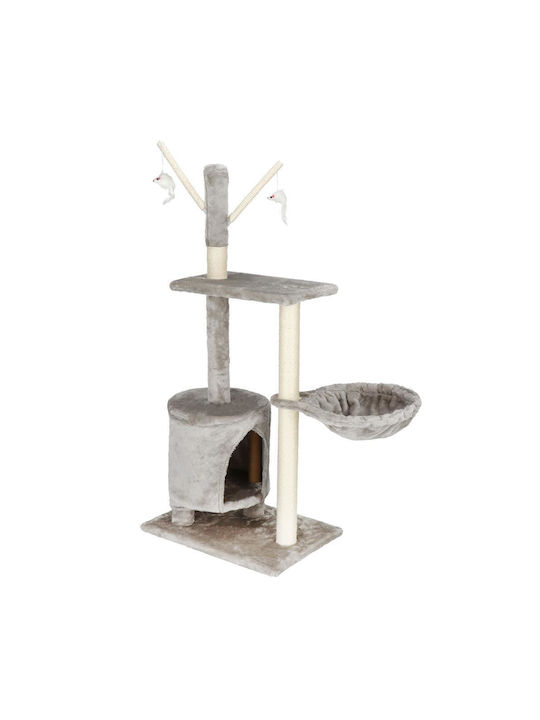 Stâlp pentru zgâriat pisici Copaci pentru pisici Gri 3 niveluri 27x27cm