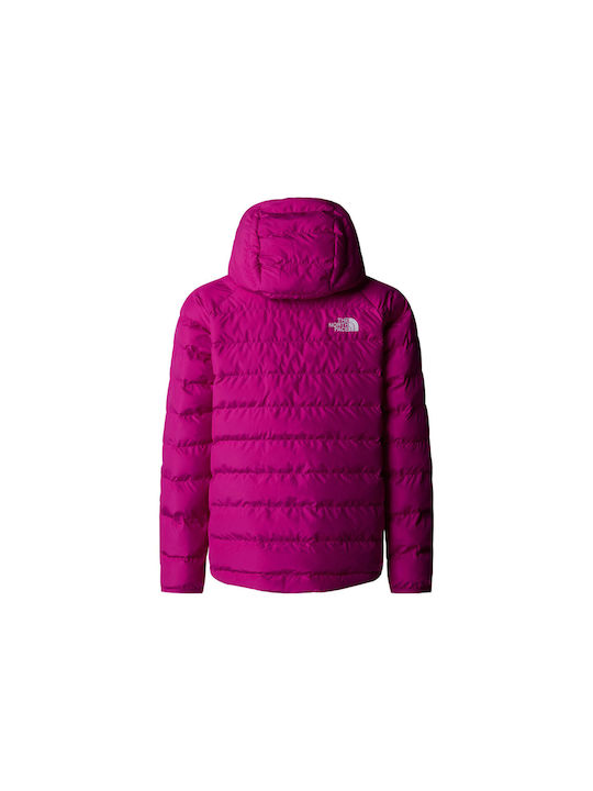 The North Face Kids Quilted Jacket Double Sided with Hood Fuchsia Perrito