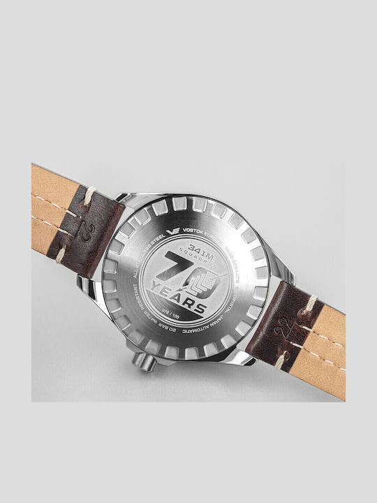 Vostok Europe Ρολόι Μπαταρίας με Δερμάτινο Λουράκι