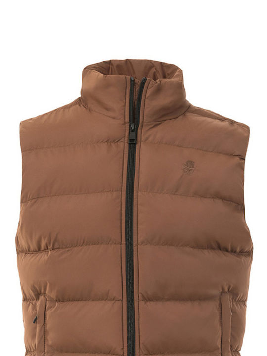 Senior Men's Sleeveless Jacket Brown