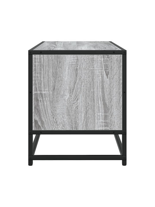 TV-Ständer aus Metall & Holz in Grau Sonoma M80xT34.5xH40cm