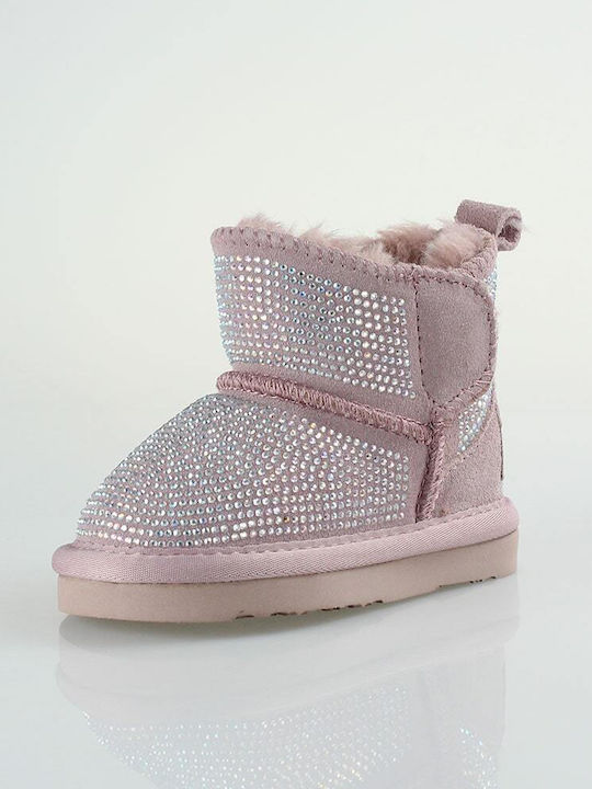 Lelli Kelly Kids Leather Boots with Zipper Pink