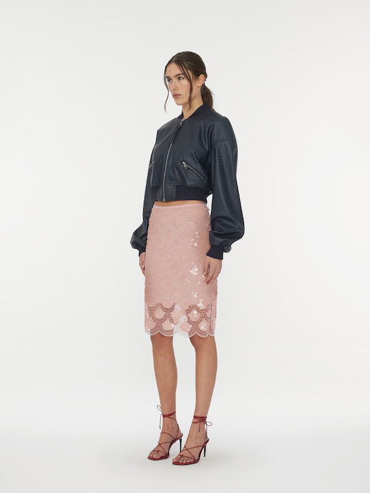 Rotate Pencil Skirt pink