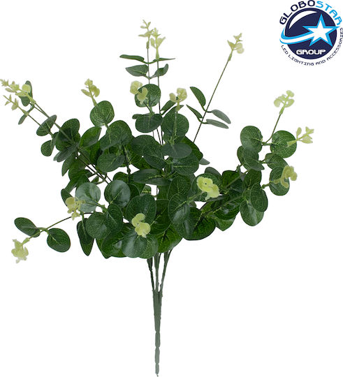 Buchet din Flori Artificiale Eucaliptus Green - White 45cm GloboStar