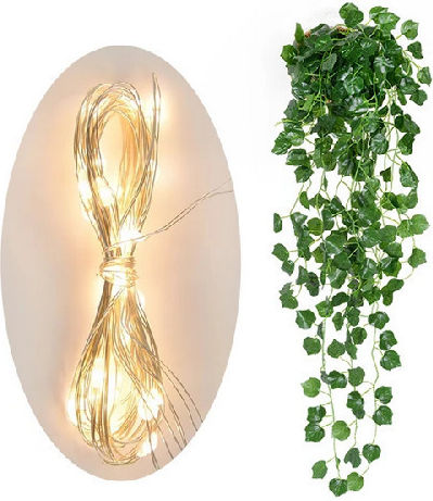 Decorative Garland Ivy Green 200cm Marhome