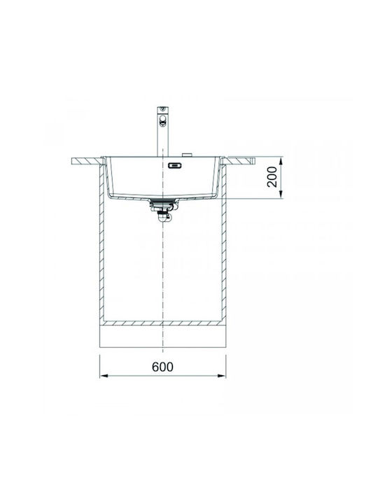 Franke Maris 610/210-54 1140706187 Drop-In Chiuvetă din Granit Sintetic L59xW50cm Maro