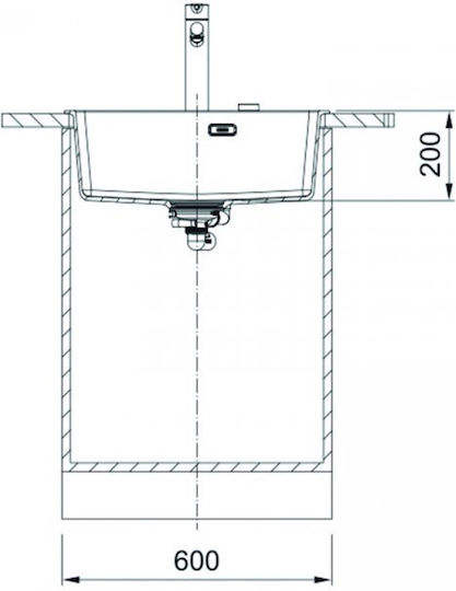 Franke Maris 610/210-54 1140706187 Drop-In Sink Synthetic Granite W59xD50cm Brown