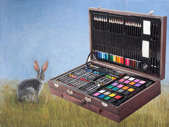 Set de Colorat Lemn 34x23cm 143buc