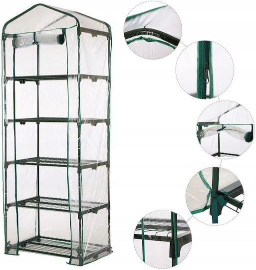 Mini Garden Greenhouse Balcony 5 Level Xl Vertical Polythene 69x49x187cm