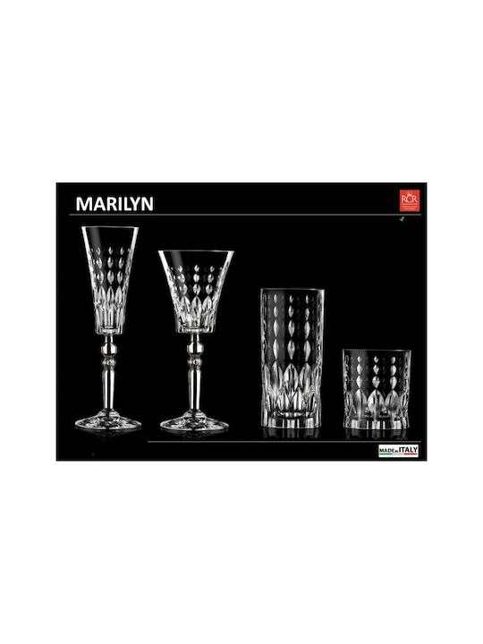 RCR Marylin Set of Glasses made of Crystal in Red Color 260ml 24pcs