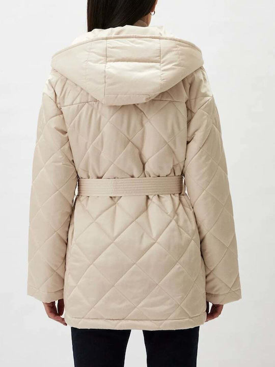 Pennyblack Women's Short Puffer Jacket for Winter Ivory