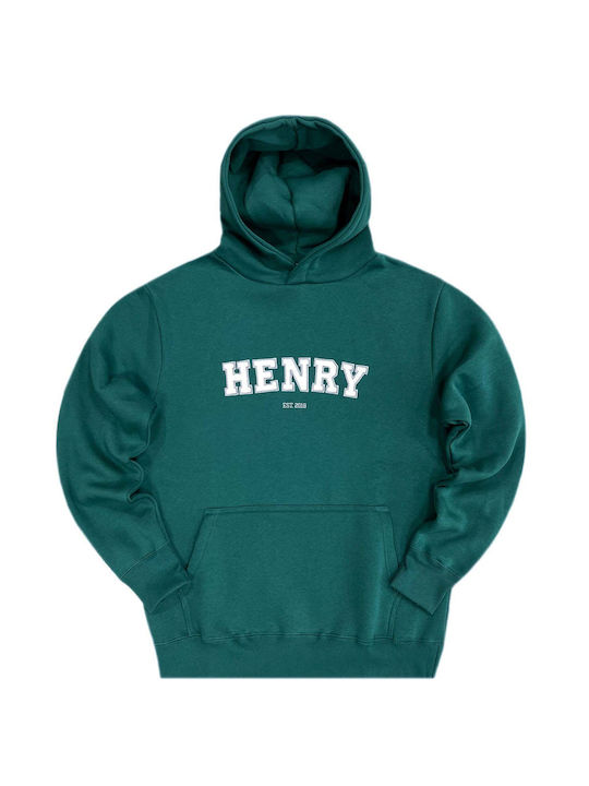 Henry Clothing Men's Sweatshirt with Hood Green