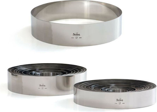 Decora Inox Cake 4 Cups Baking Pan 24x24x6cm Decora Inox Cake 4 Cups Baking Pan 24x24x6cm