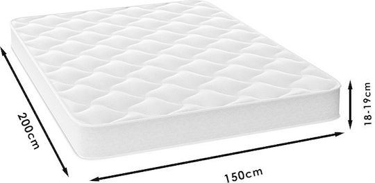 Chic Strom Fix Pad Double Orthopedic Mattress 150x200x18cm with Springs