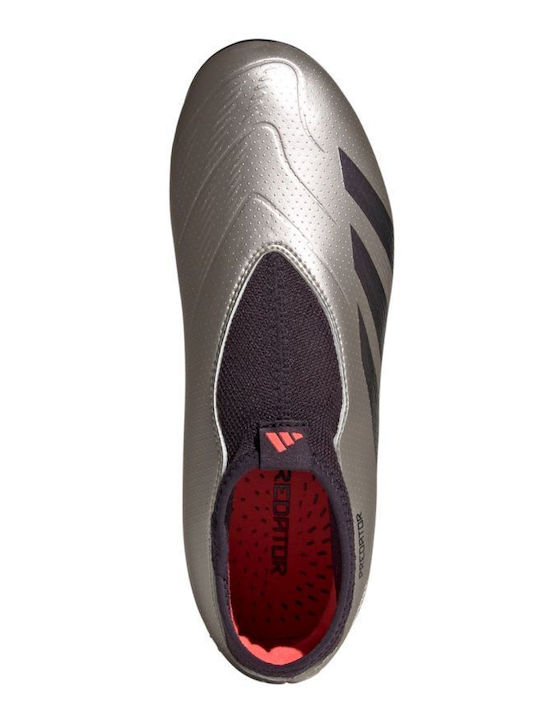 Kids Soccer Cleats Predator League with Turf Without Laces Beige