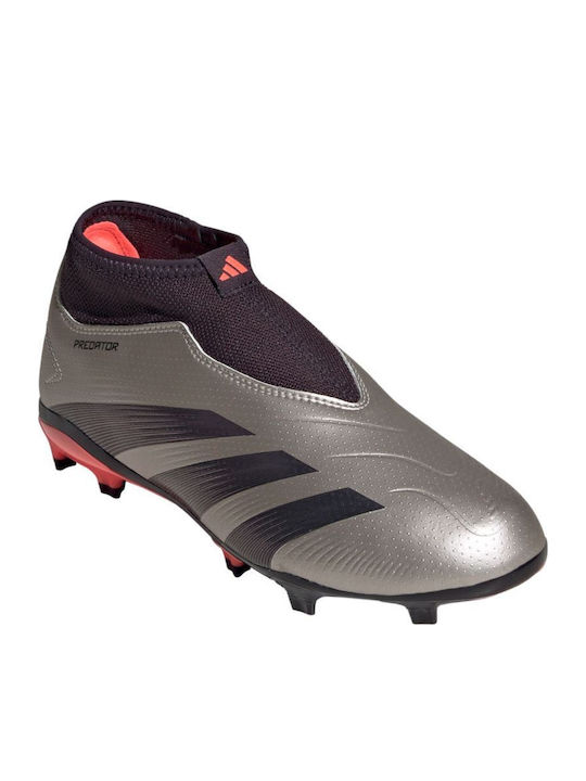 Kids Soccer Cleats Predator League with Turf Without Laces Beige